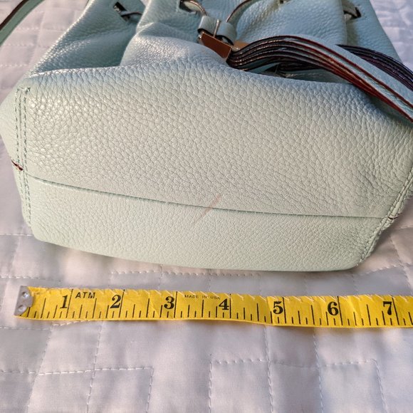 Kate Spade Tiny Cooper Light Blue Leather Crossbody Bucket Bag - Picture 8 of 12